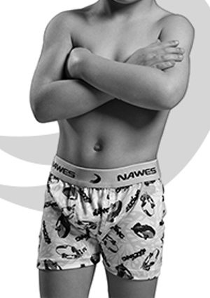 Cuecas Nawes - Cueca Boxer Infantil Estampada Microfibra