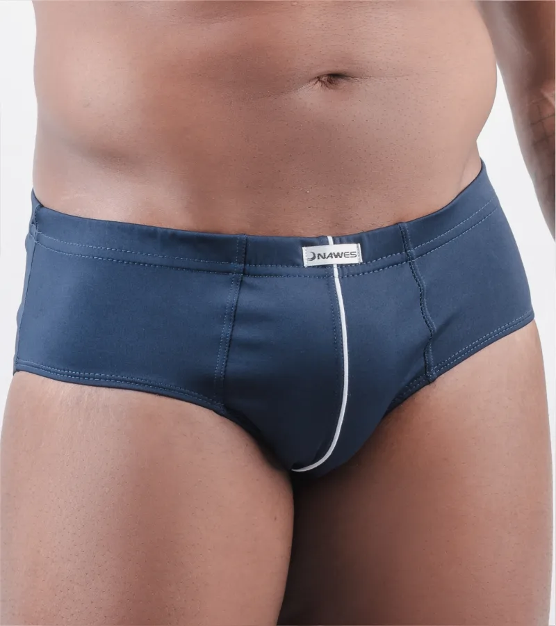 Cueca Slip Lisa em microfibras, com viés