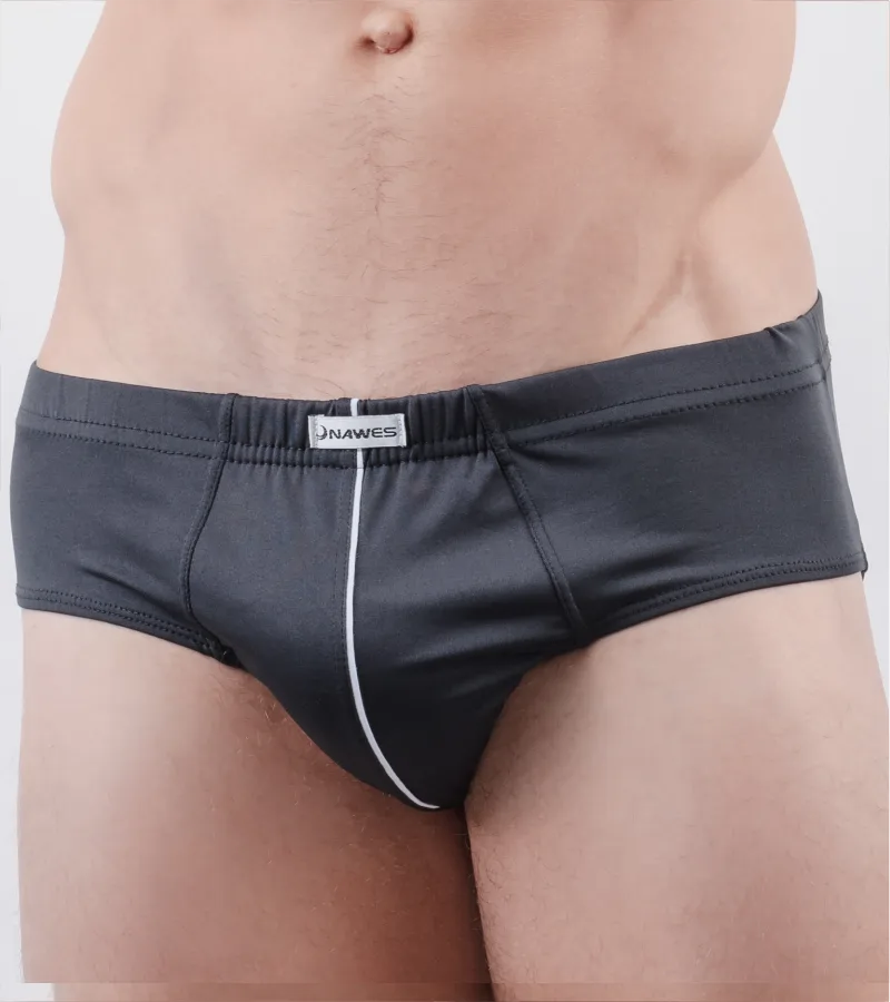 Cueca Slip Lisa em microfibras, com viés