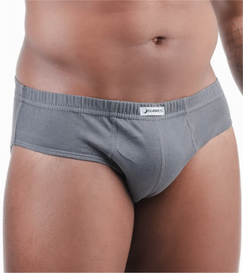 Cueca Slip com elástico embutido algodão.