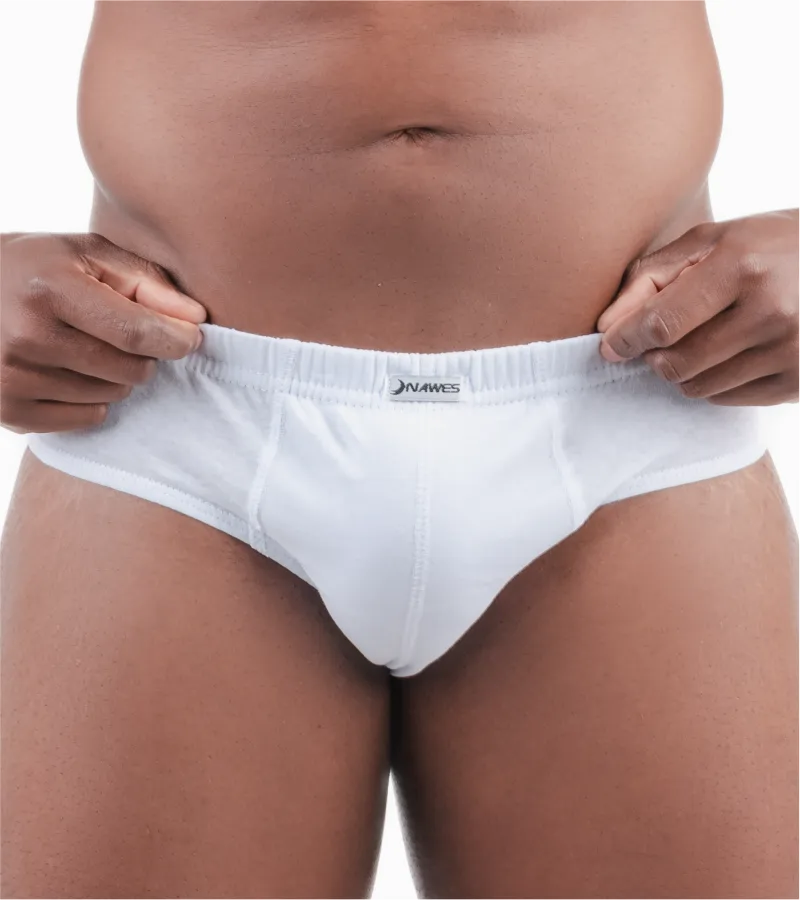 Cueca Slip com elástico embutido algodão.