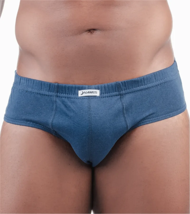 Cueca Slip com elástico embutido algodão.