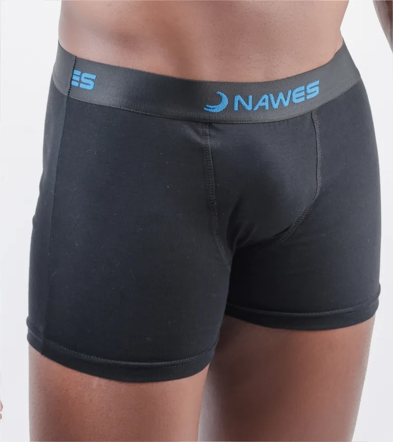 Cueca Boxer lisa em cotton penteado