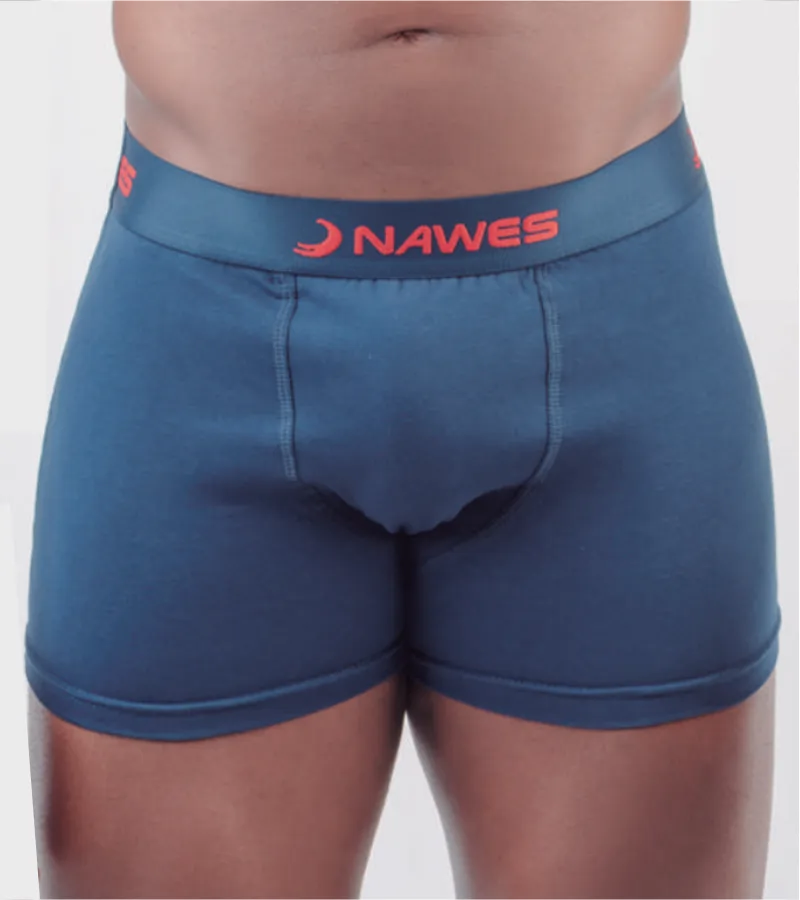 Cueca Boxer lisa em cotton penteado