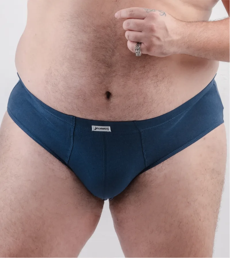 Cueca Slip lisa em algodão, tamanho EG especial, com elástico barra 30 e lateral canelada