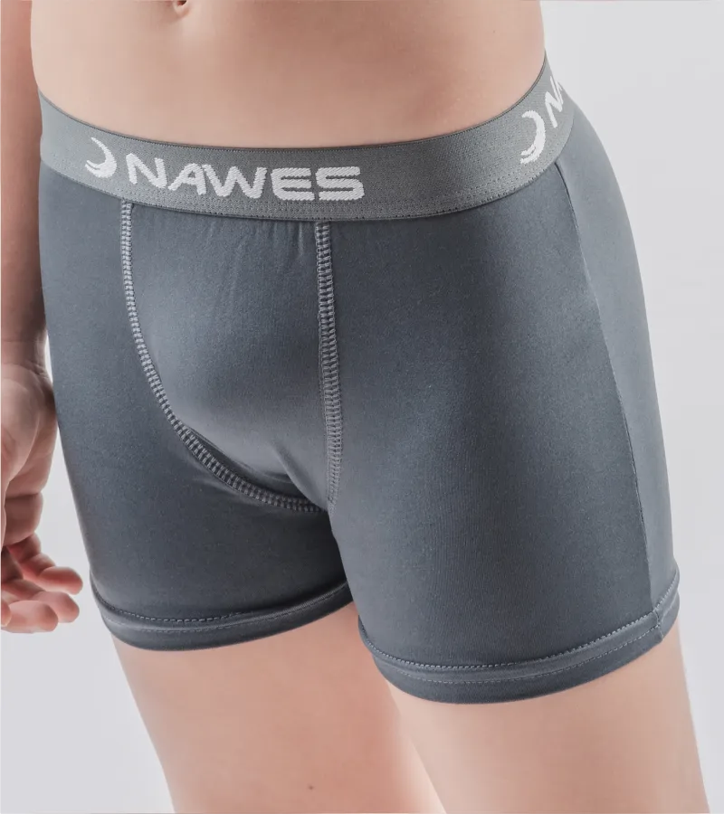 Cueca Boxer Juvenil em cotton penteado lisa